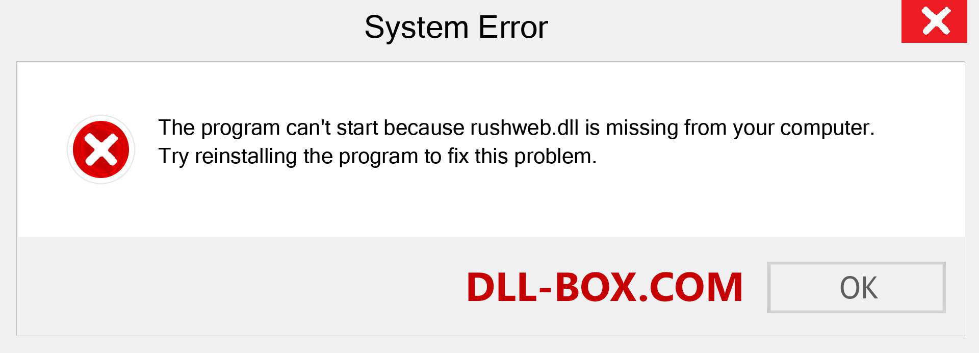  rushweb.dll file is missing?. Download for Windows 7, 8, 10 - Fix  rushweb dll Missing Error on Windows, photos, images